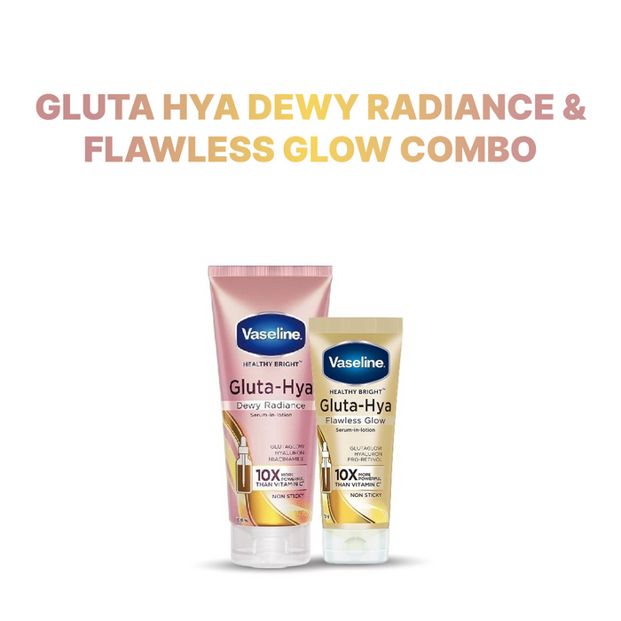 Vaseline Gluta Hya Dewy Radiance & Flawless Glow Combo (200ml+70ml)