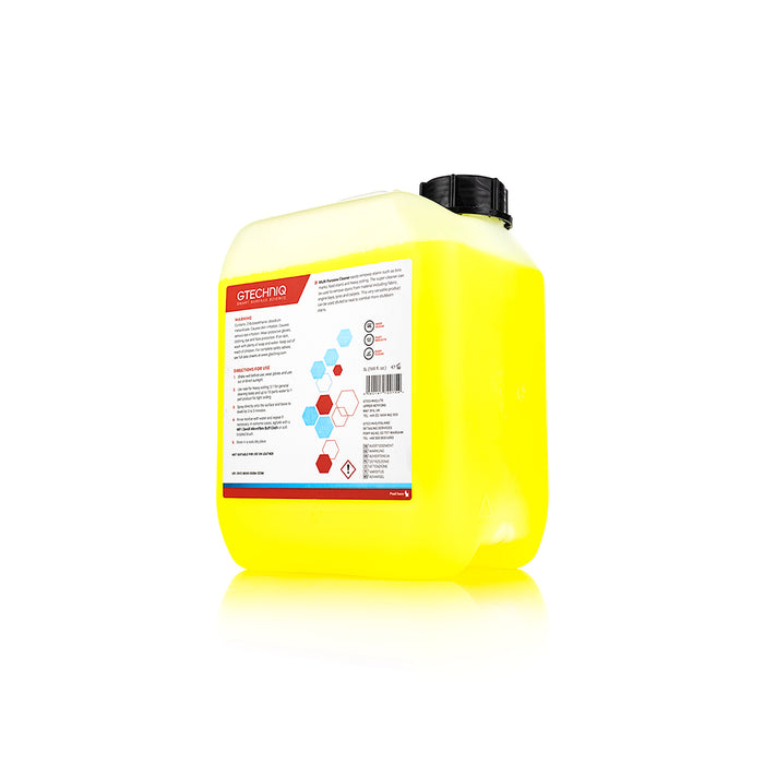 A jug of Gtechniq W2 multi-purpose cleaner on a white background.