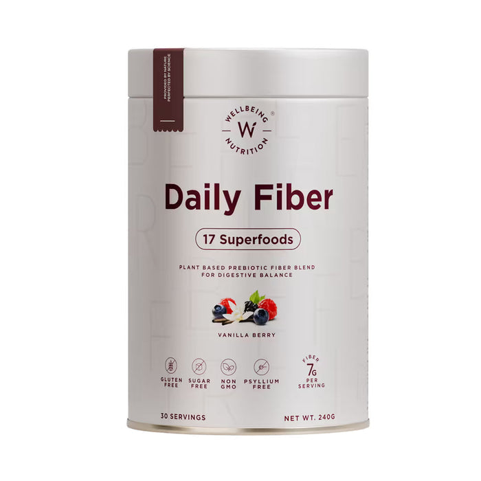 WELLBEING NUTRITION Daily Fiber-Vanilla Berry-240g