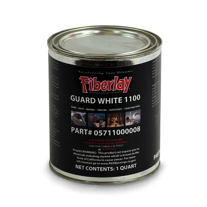 Quart can polyester white gel coat for use on new fiberglass parts and repair work.
