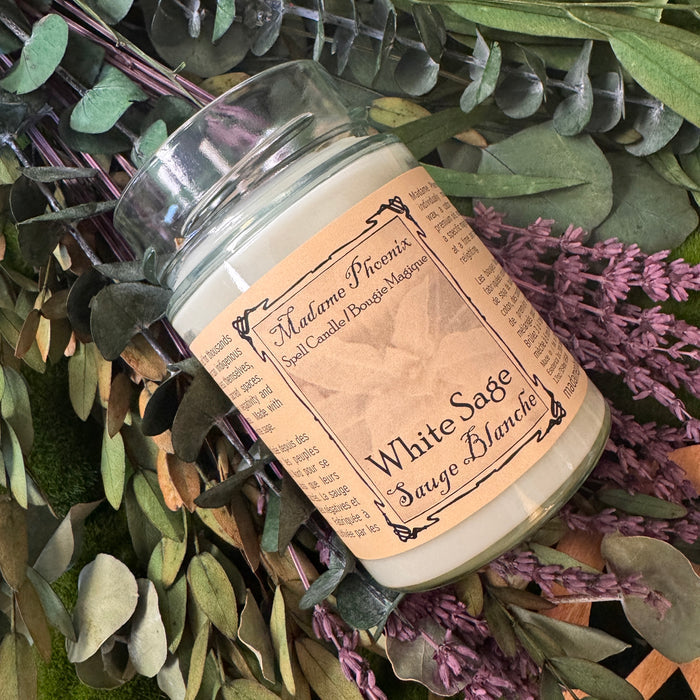 White Sage Spell Candle