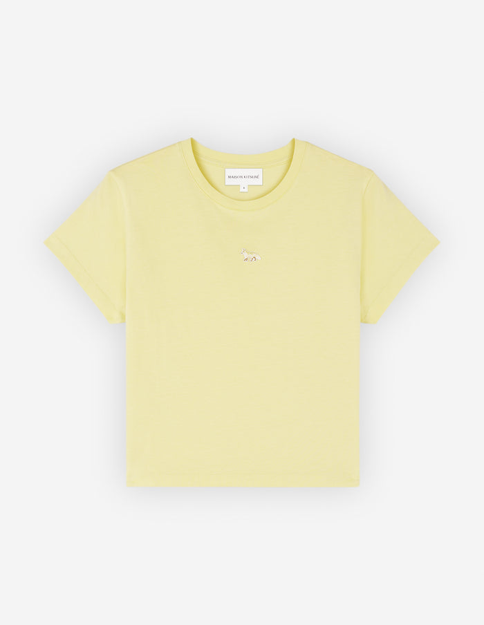 Women's Baby Fox Patch Baby Tee-shirt Chalk Yellow