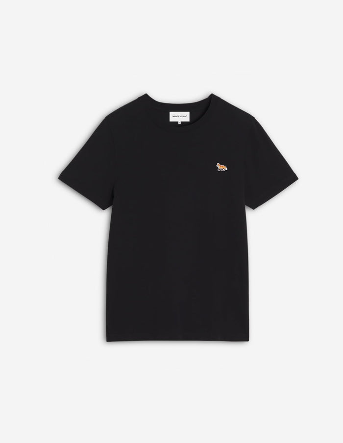 Women's Baby Fox Patch Regular Tee Shirt Black