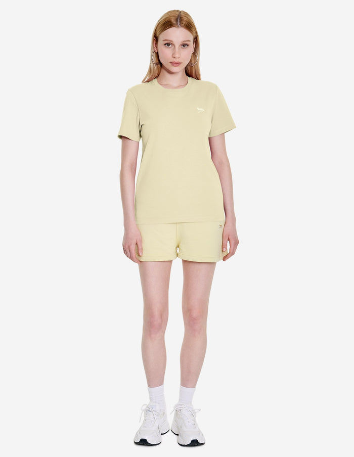 Women's Baby Fox Patch Regular Tee-shirt Chalk Yellow