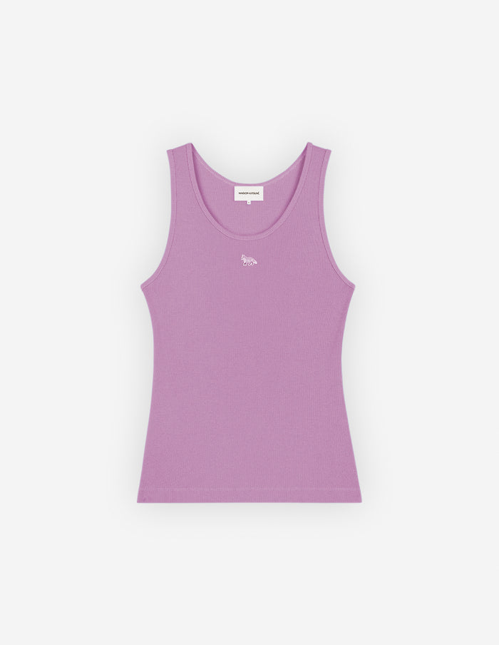 Women's Baby Fox Patch Ribbed Tank Top Blossom