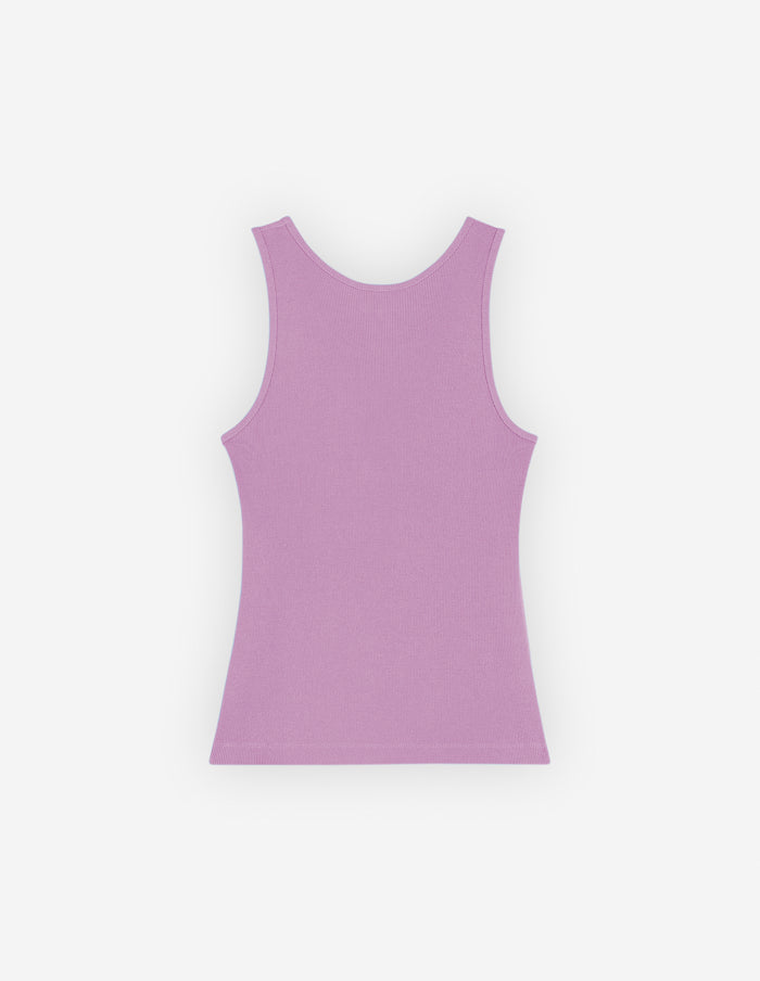 Women's Baby Fox Patch Ribbed Tank Top Blossom