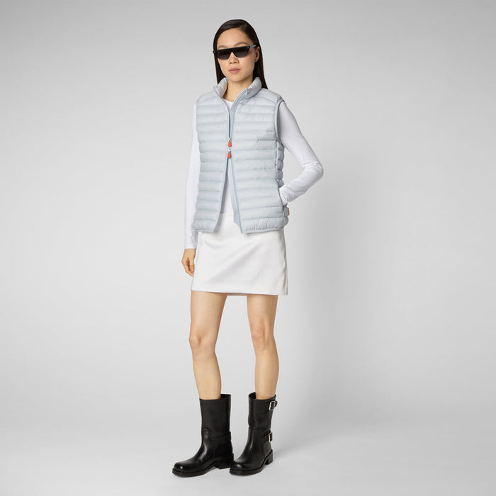 Women's Charlotte Puffer Vest In Foam Grey