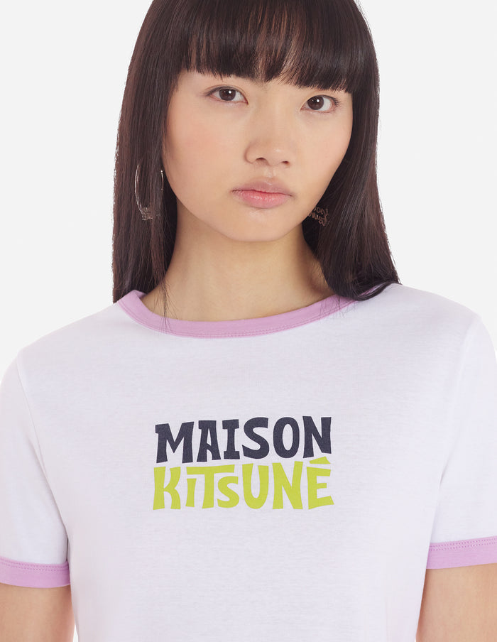 Women's MAISON KITSUNE RINGER TEE-SHIRT White