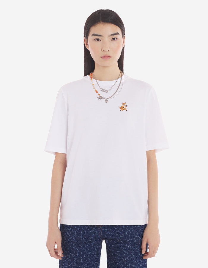 Women's Speedy Fox Patch Comfort Tee-shirt White