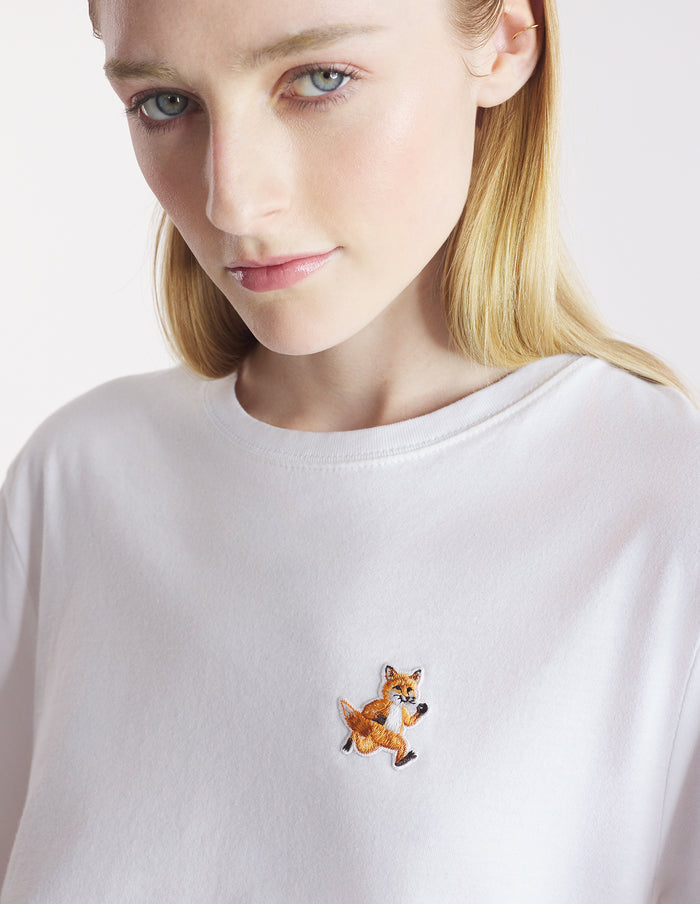 Women's Speedy Fox Patch Comfort Tee-shirt White
