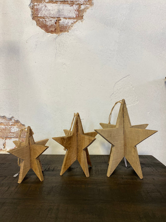 Wooden star ornament