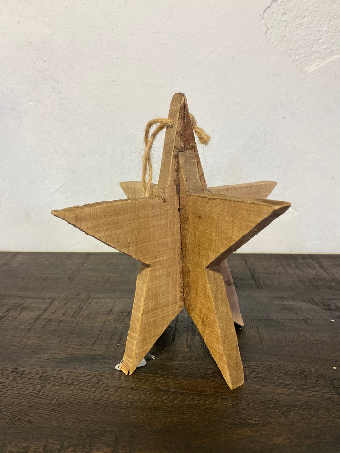 Wooden star ornament