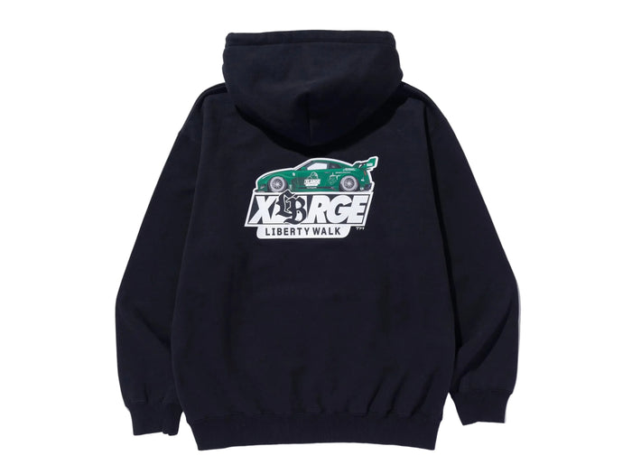 X-Large x Liberty Walk - Hooded Fleece - Black