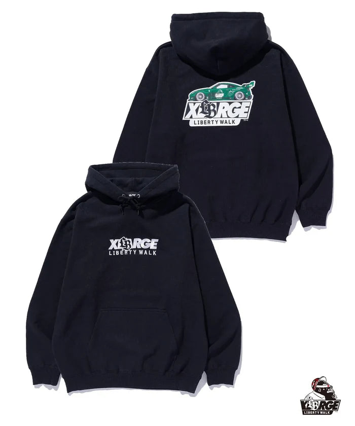 X-Large x Liberty Walk - Hooded Fleece - Black