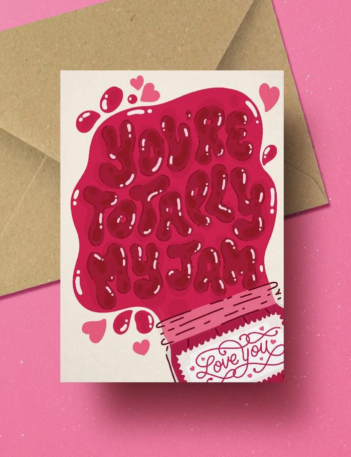 You're totally my jam postcard