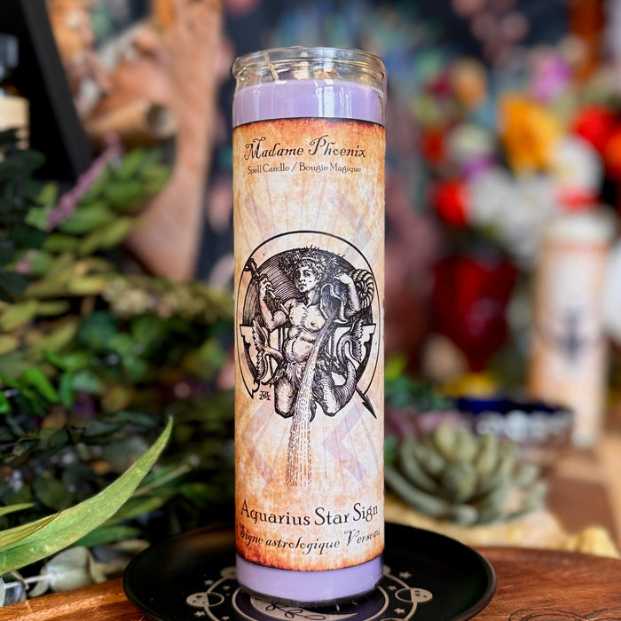 Zodiac Magic Aquarius Spell Candle